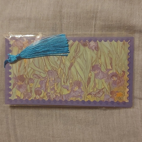 VAN GOGH Irises Metal Bookmark with Tassel - Picture 4 of 4
